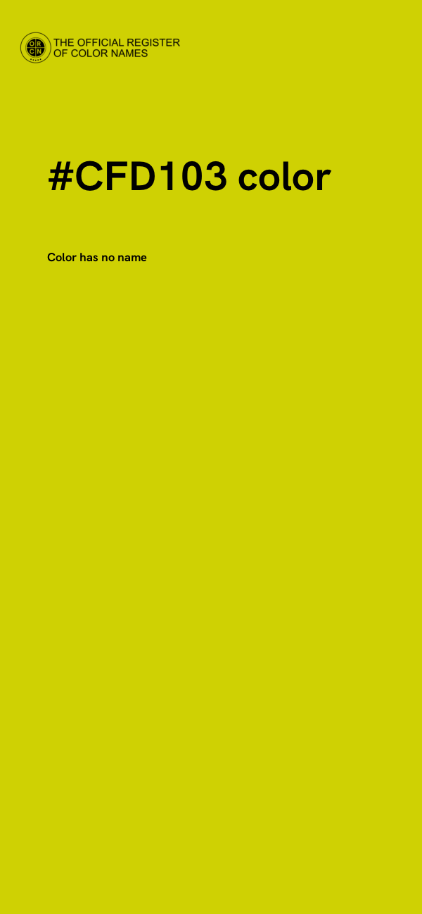 #CFD103 color image