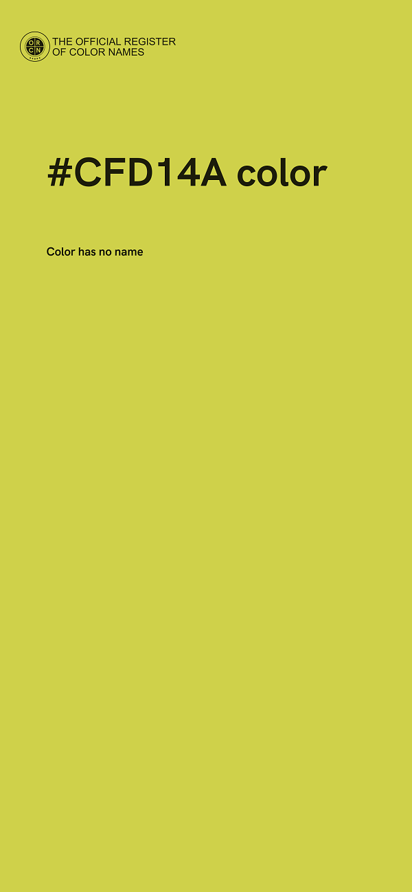 #CFD14A color image