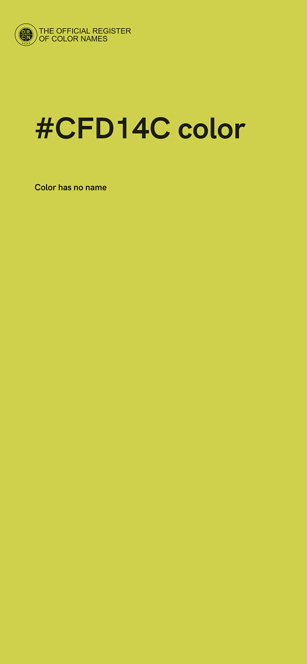 #CFD14C color image