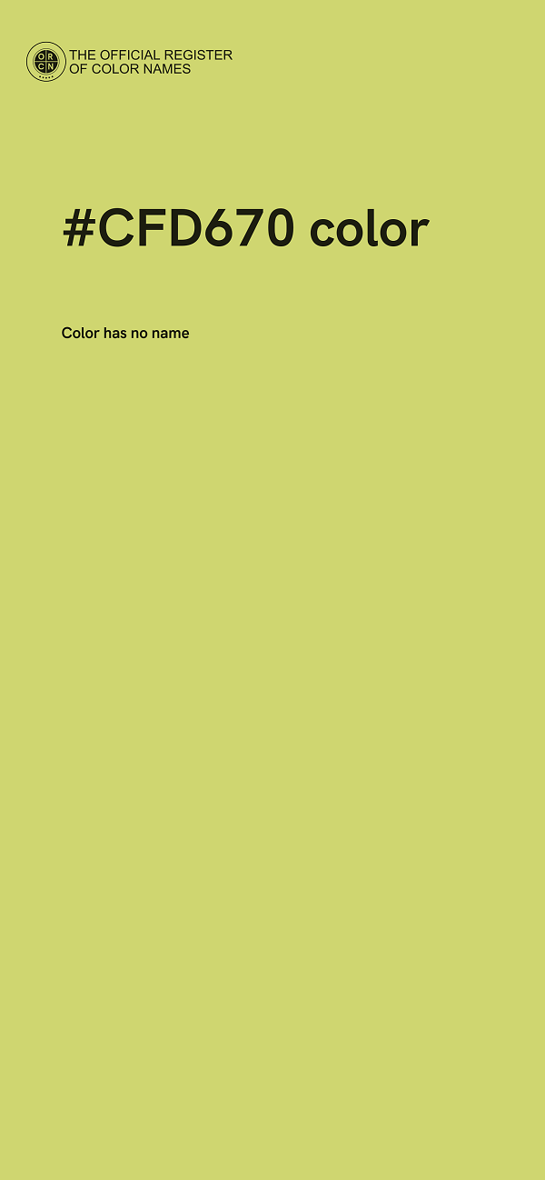 #CFD670 color image