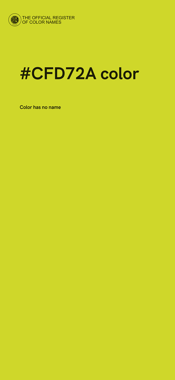 #CFD72A color image