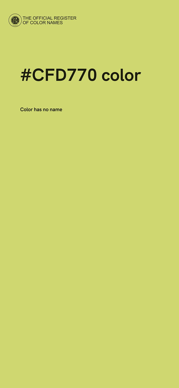 #CFD770 color image