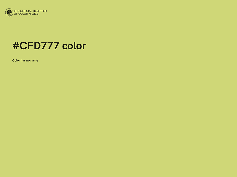 #CFD777 color image