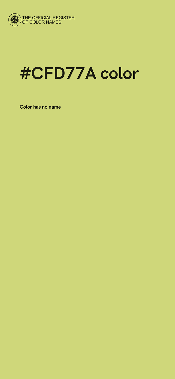 #CFD77A color image