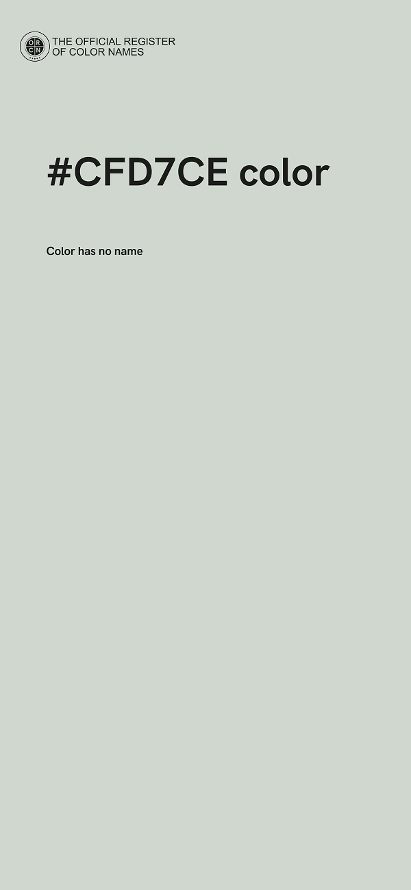 #CFD7CE color image