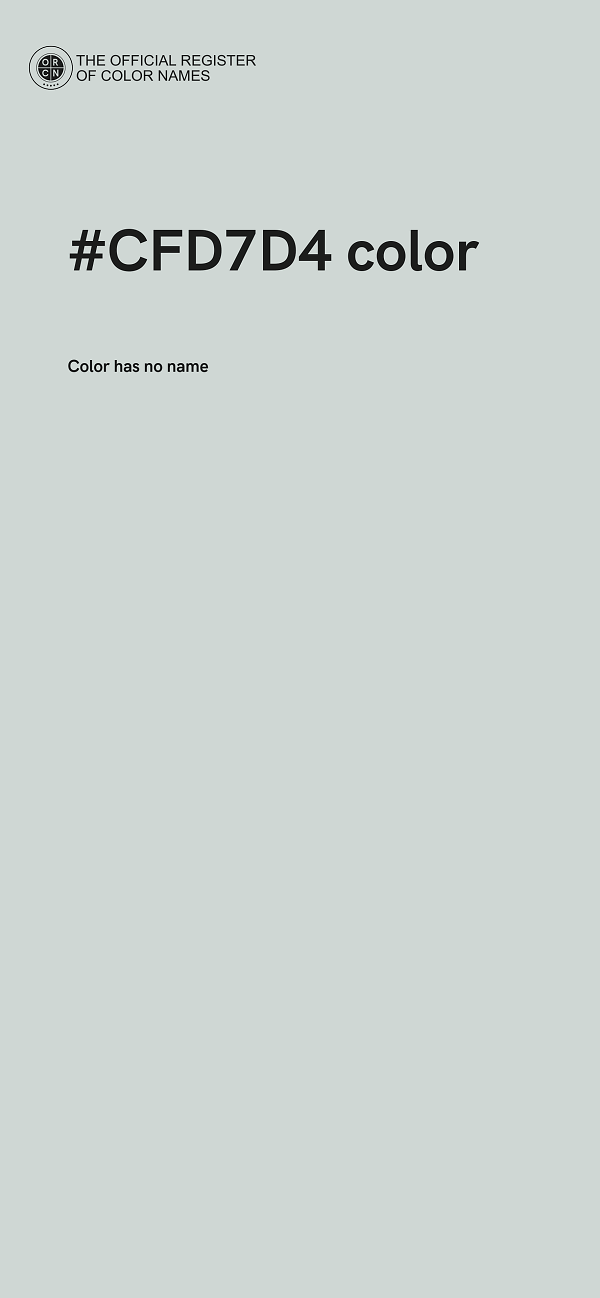 #CFD7D4 color image