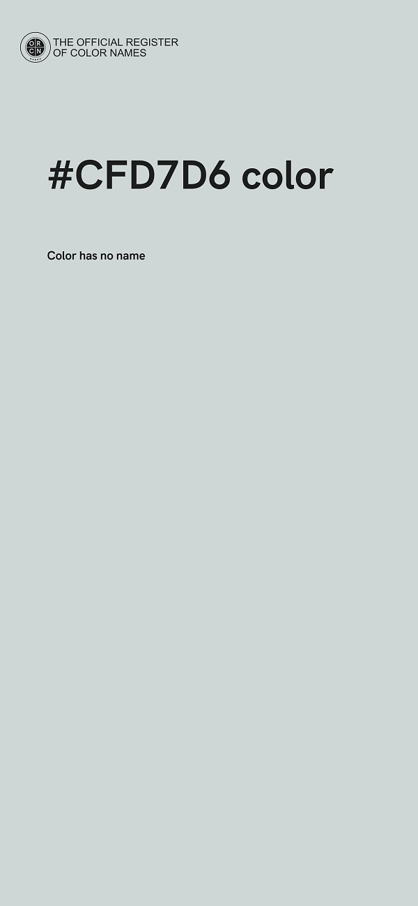 #CFD7D6 color image