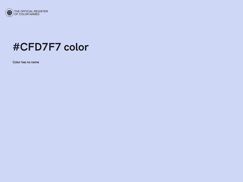 #CFD7F7 color image
