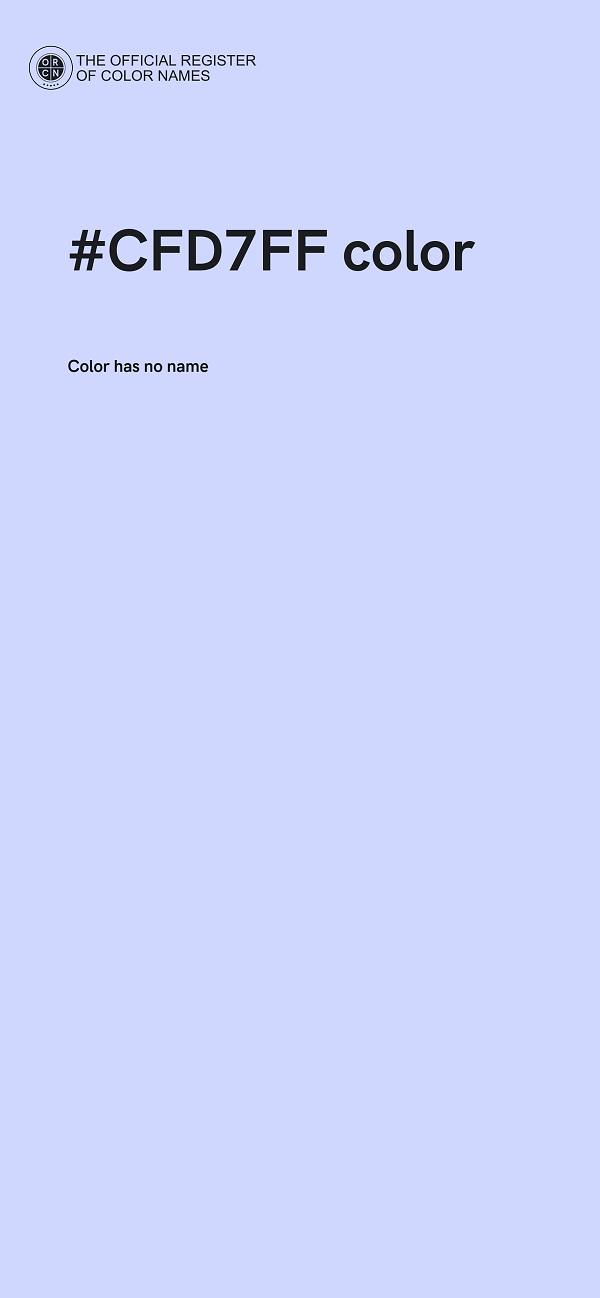 #CFD7FF color image