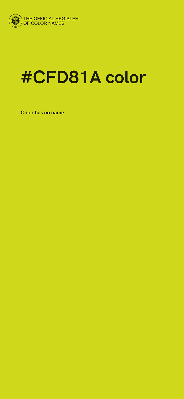 #CFD81A color image