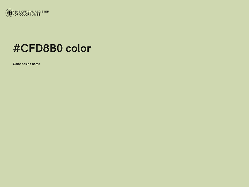 #CFD8B0 color image