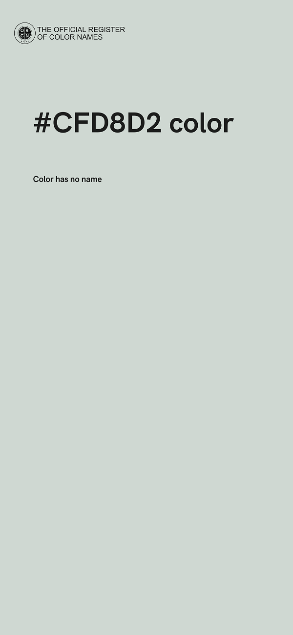 #CFD8D2 color image