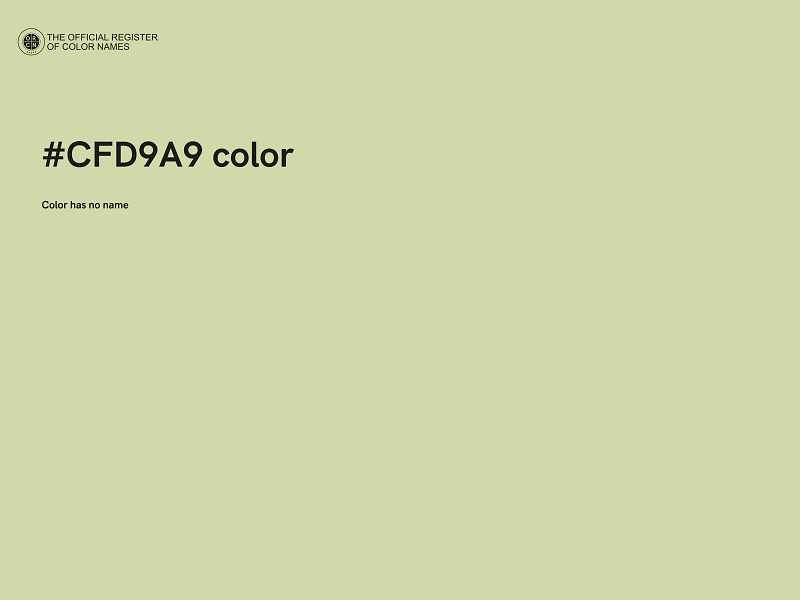 #CFD9A9 color image