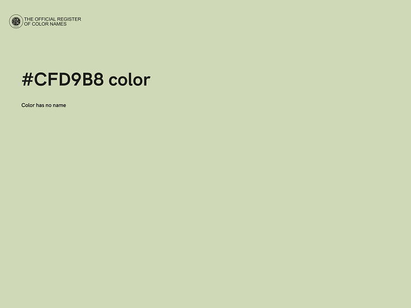 #CFD9B8 color image
