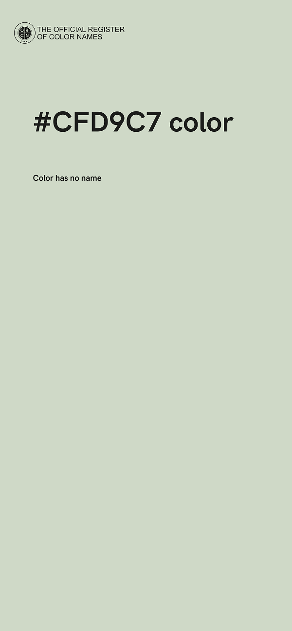 #CFD9C7 color image