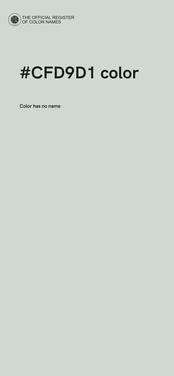 #CFD9D1 color image