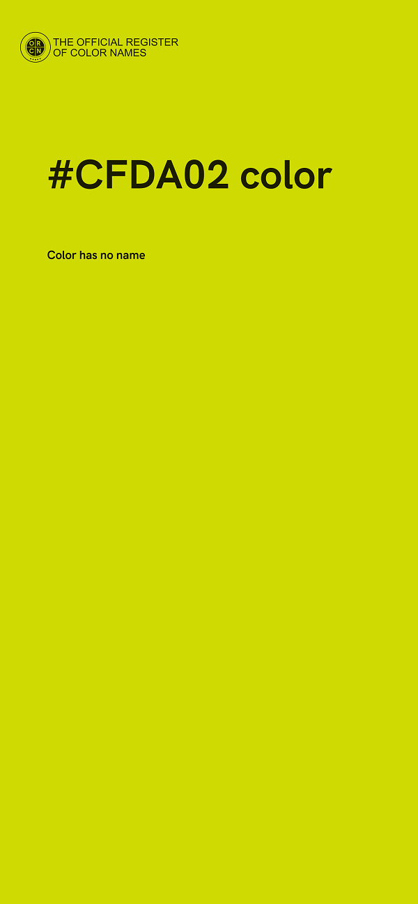 #CFDA02 color image