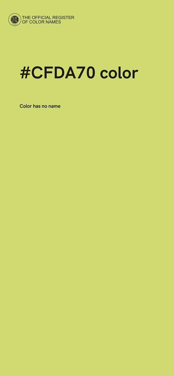 #CFDA70 color image