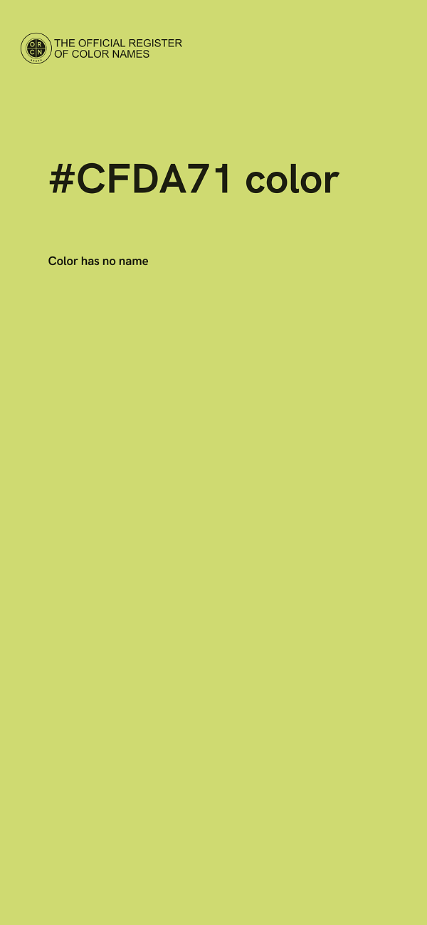 #CFDA71 color image