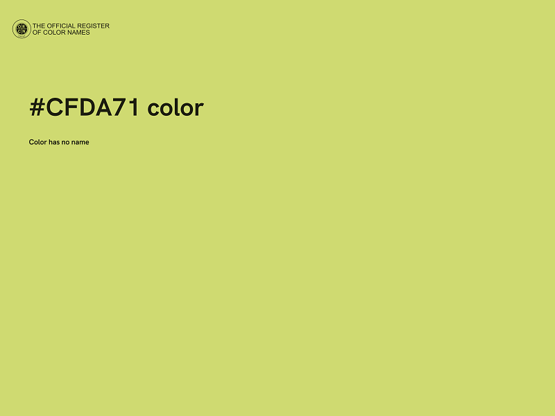 #CFDA71 color image