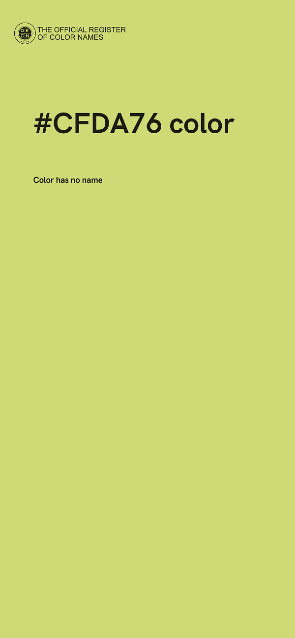 #CFDA76 color image