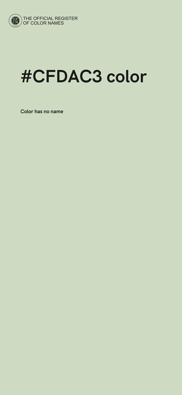 #CFDAC3 color image