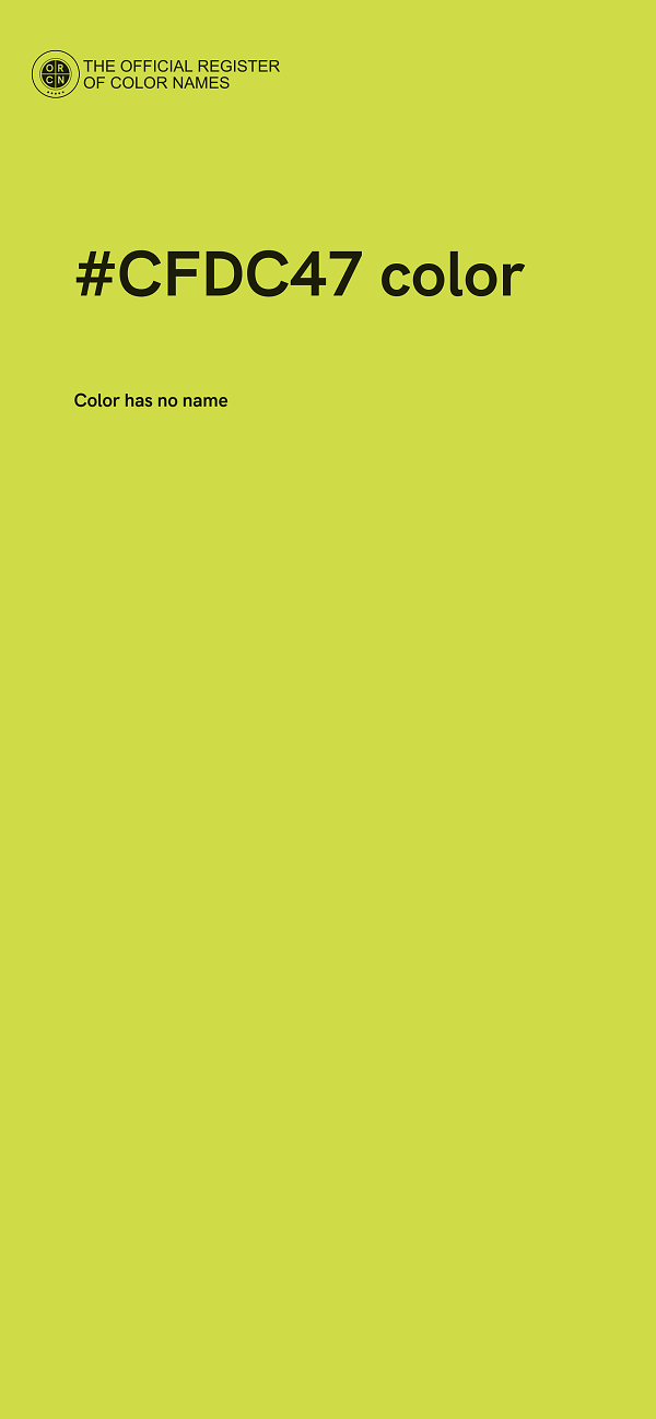 #CFDC47 color image