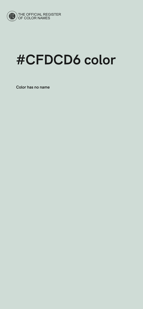#CFDCD6 color image