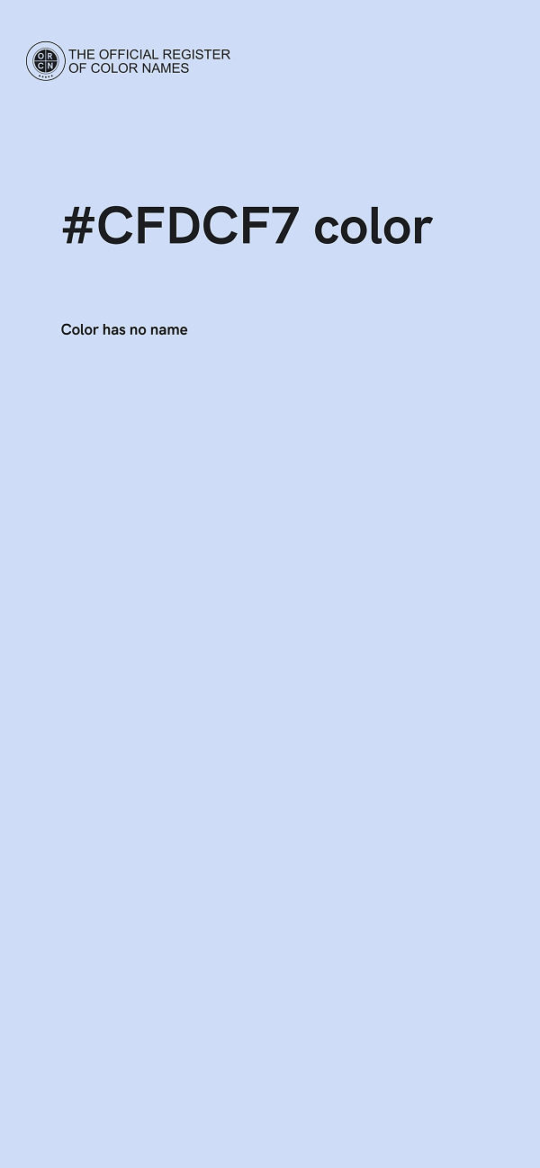 #CFDCF7 color image