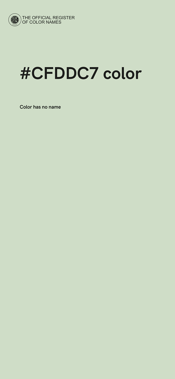 #CFDDC7 color image