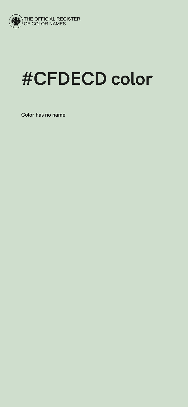 #CFDECD color image