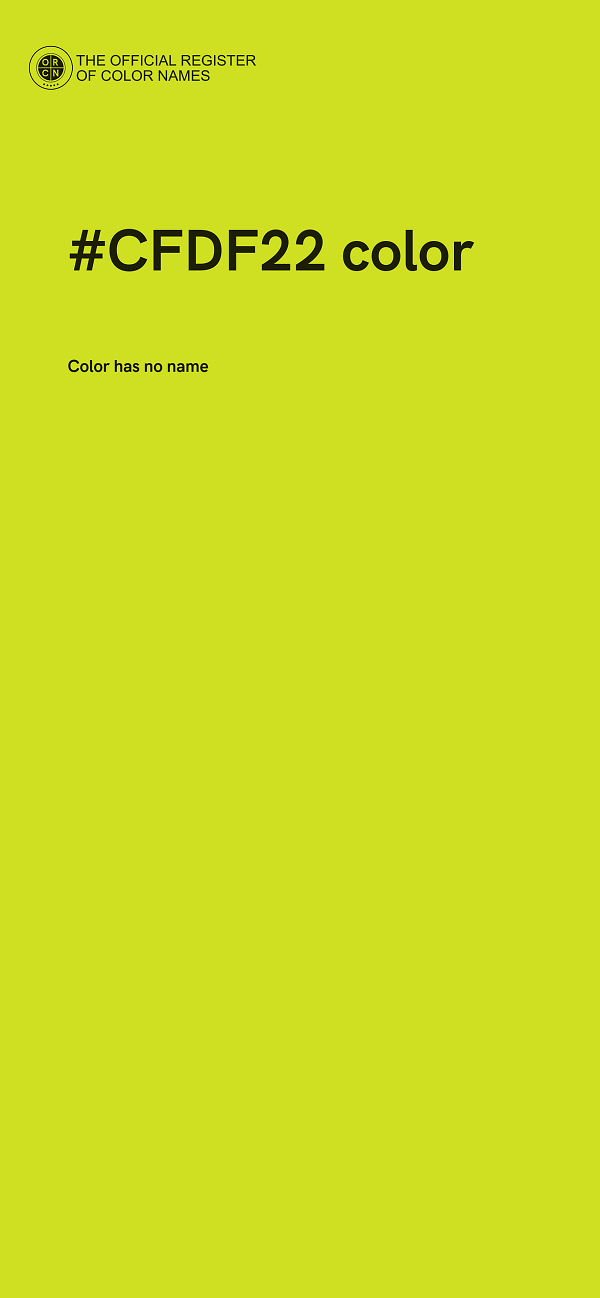 #CFDF22 color image