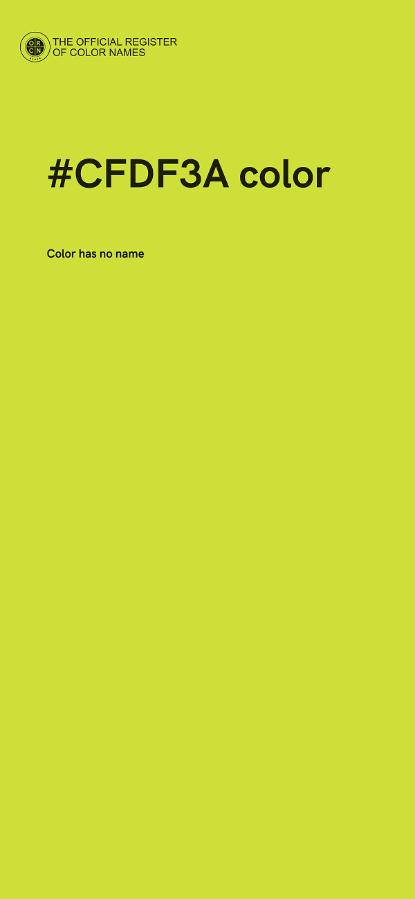 #CFDF3A color image