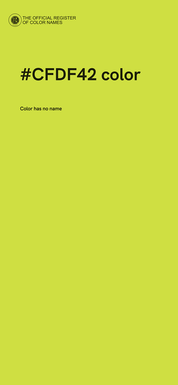 #CFDF42 color image