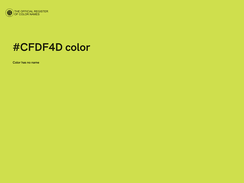 #CFDF4D color image