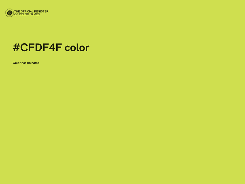 #CFDF4F color image