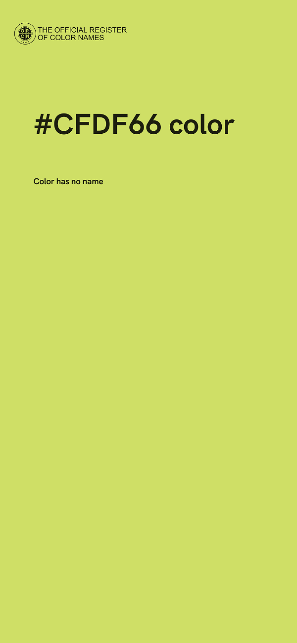 #CFDF66 color image