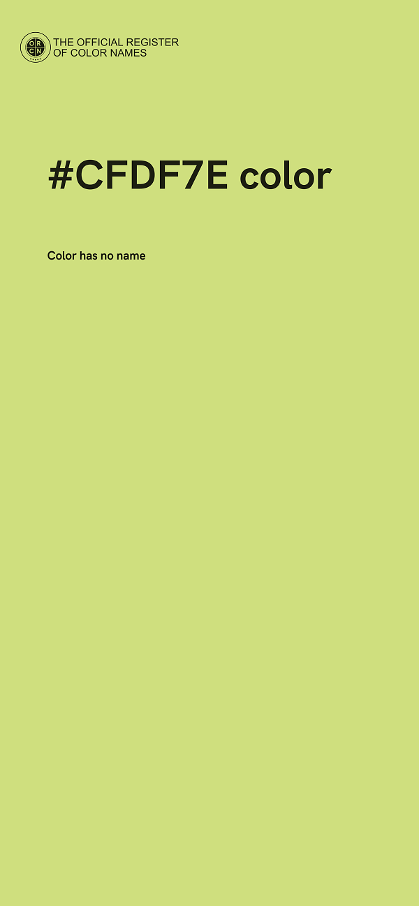 #CFDF7E color image
