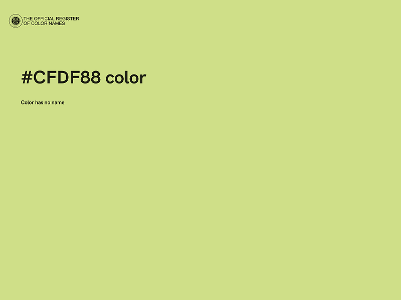 #CFDF88 color image