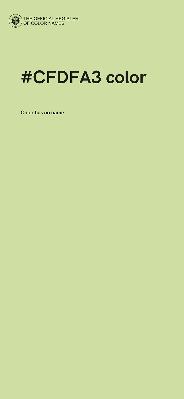 #CFDFA3 color image