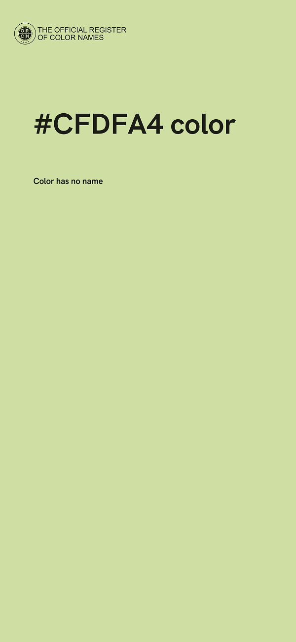 #CFDFA4 color image