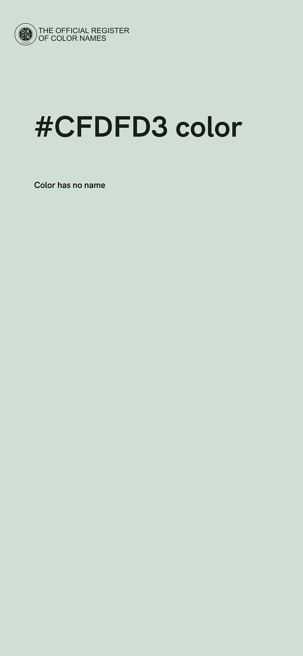 #CFDFD3 color image