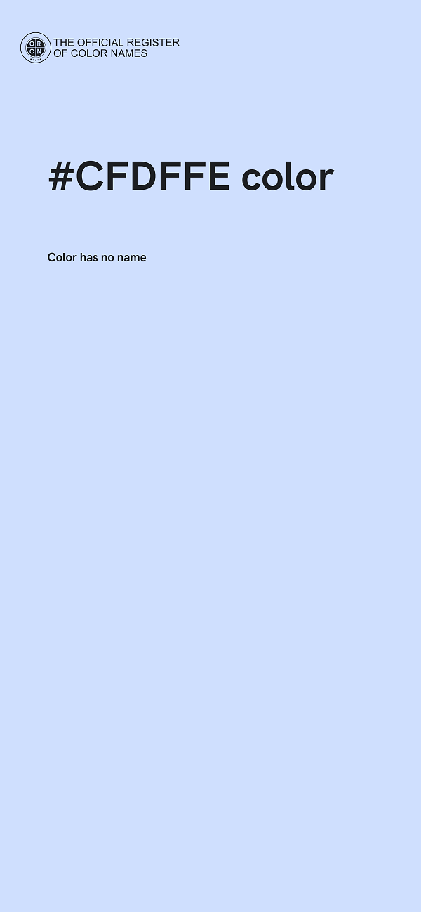 #CFDFFE color image