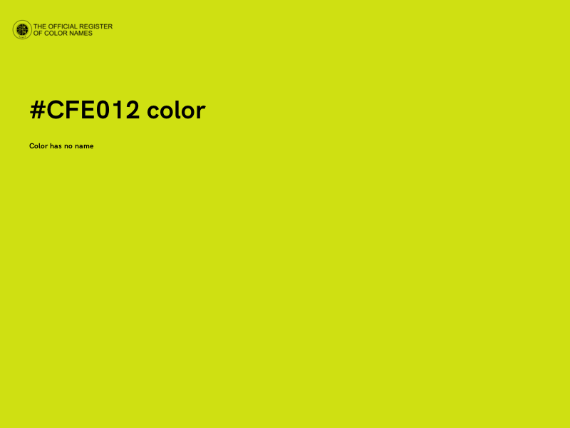 #CFE012 color image