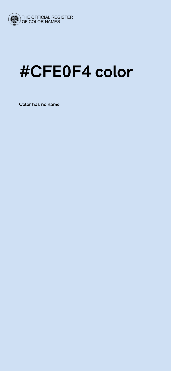 #CFE0F4 color image