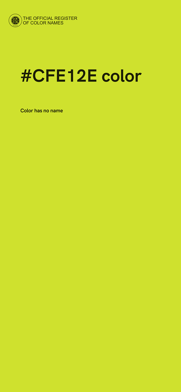 #CFE12E color image