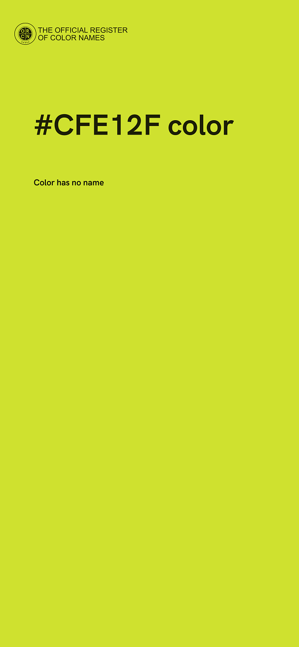 #CFE12F color image
