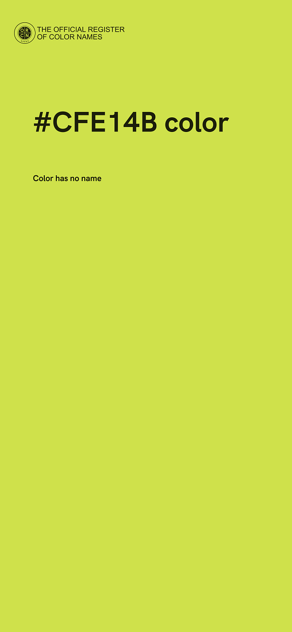 #CFE14B color image