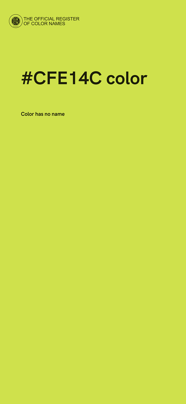 #CFE14C color image