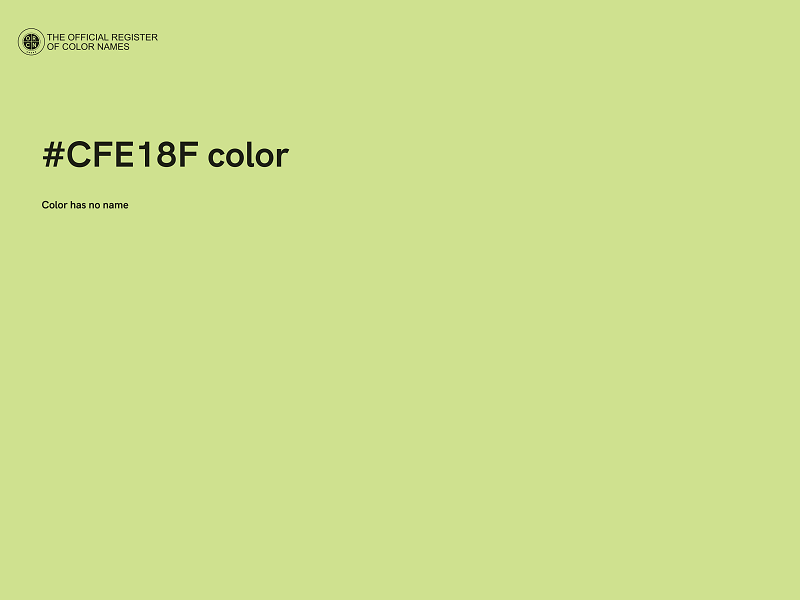 #CFE18F color image